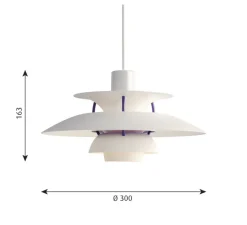 Suspension|Enfants*Louis Poulsen Suspension, PH 5 Mini, white classic, Ø30cm, H16,3cm - blanc