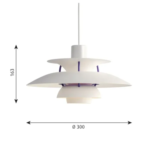 Suspension|Enfants*Louis Poulsen Suspension, PH 5 Mini, white classic, Ø30cm, H16,3cm - blanc