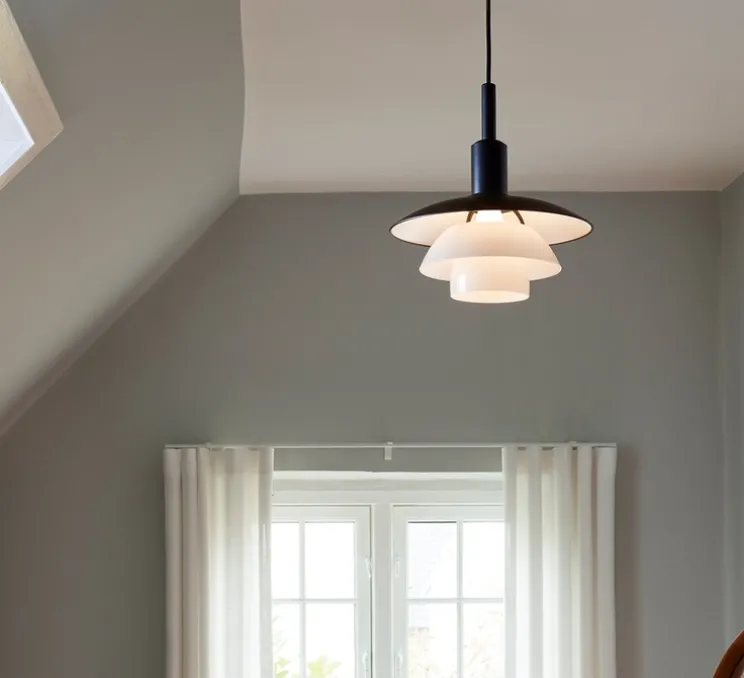 Suspension, PH 3/3, noir, verre opalin, Ø28,5cm, H30cm - Louis Poulsen