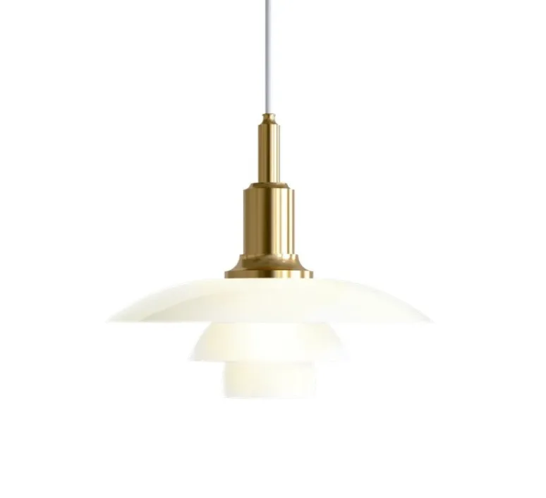 Suspension*Louis Poulsen Suspension, PH 3/2 Suspension, , LED, Ø28,5cm, H24,2cm - laiton et blanc