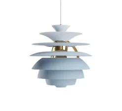 Suspension, PH Snowball, bleu, laiton, Ø40cm, H39cm - Louis Poulsen