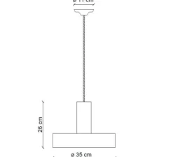 Suspension*Ferroluce Suspension, Pi Ming, , Ø35cm, H26cm - blanc et bleu