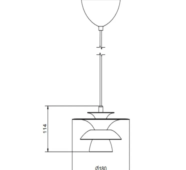 Suspension, Picasso, blanc, Ø18cm, H11cm - Belid