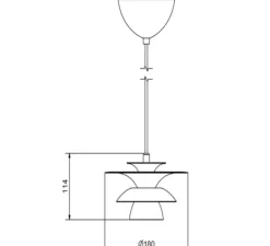 Suspension, Picasso, laiton antique, Ø18cm, H11cm - Belid