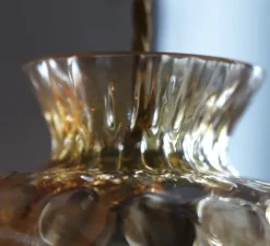 Suspension, Pillar, verre soufflé, or fumé, H32cm - Ebb and Flow