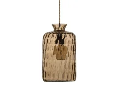 Suspension, Pillar, verre soufflé, or fumé, H32cm - Ebb and Flow