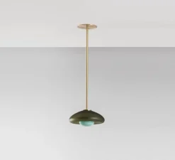 Suspension*SkLO Studio Suspension, Pillow Small, , Ø23cm, H11,5cm - Gris dépoli, bleu céladon