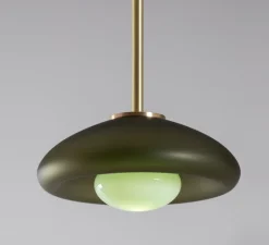 Suspension*SkLO Studio Suspension, Pillow Small, , Ø23cm, H11,5cm - Gris dépoli, bleu céladon