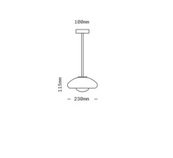 Suspension*SkLO Studio Suspension, Pillow Small, , Ø23cm, H11,5cm - Gris dépoli, bleu céladon