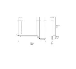 Suspension*A-N-D Suspension, Pipeline CM2 Dali, , LED, 2700K, 880lm, L183cm, H29cm - noir