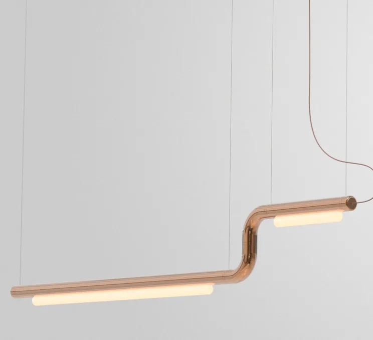 Suspension, Pipeline CM2 Dali, cuivre, LED, 2700K, 880lm, L183cm, H29cm - A-N-D