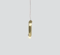 Suspension*A-N-D Suspension, Pipeline CM2, laiton avec embouts laiton, LED, 3000K, ELV, L183cm, H29cm - laiton et embouts laiton