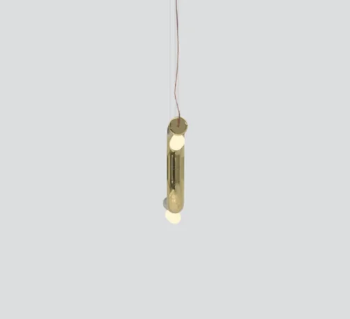 Suspension*A-N-D Suspension, Pipeline CM2, laiton avec embouts laiton, LED, 3000K, ELV, L183cm, H29cm - laiton et embouts laiton