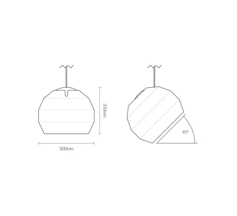 Suspension*Vitamin Suspension, Pitch, , Ø30cm, H25cm - corail électrique