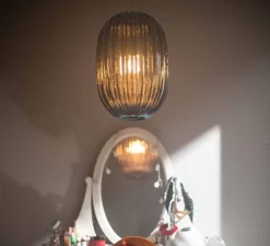 Suspension, Plass grande, transparent, gris, Ø75cm, H115cm - Foscarini