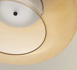 Suspension, Plat, ambre, LED, dim, 2700k, 743 lm, Ø40cm, H22,5cm - LEDs C4