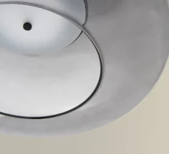 Suspension*LEDS C4 Suspension, Plat, , LED, dim, 2700k, 763 lm, Ø40cm, H22,5cm - gris fumé