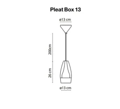 Suspension, Pleat Box 13, terracotta et blanc, Ø11,5cm, H26cm - Marset