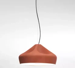 Suspension, Pleat Box 47, Terre-cuite, blanc, LED, dim, 2700K, 1873 lm, Ø44cm, H26cm - Marset