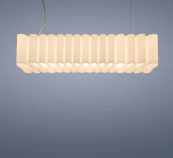 Suspension, Pli, blanc, LED, dim, 2700K, 4640 lm, L85cm, H18cm - Foscarini