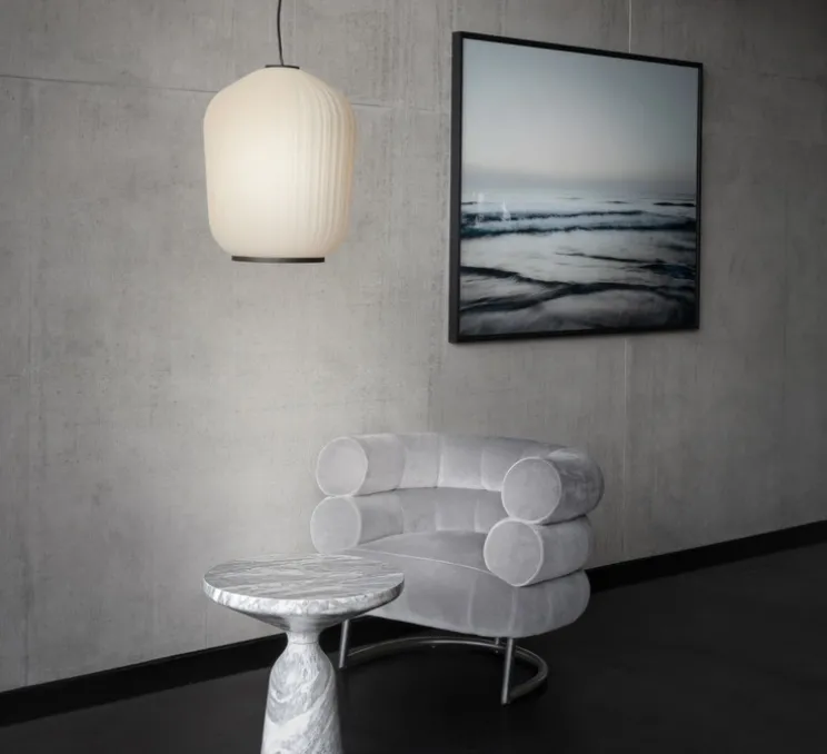 Suspension, Plissée, bronze, LED, 2700K, 700 lm, Ø40cm, H51cm - Classicon