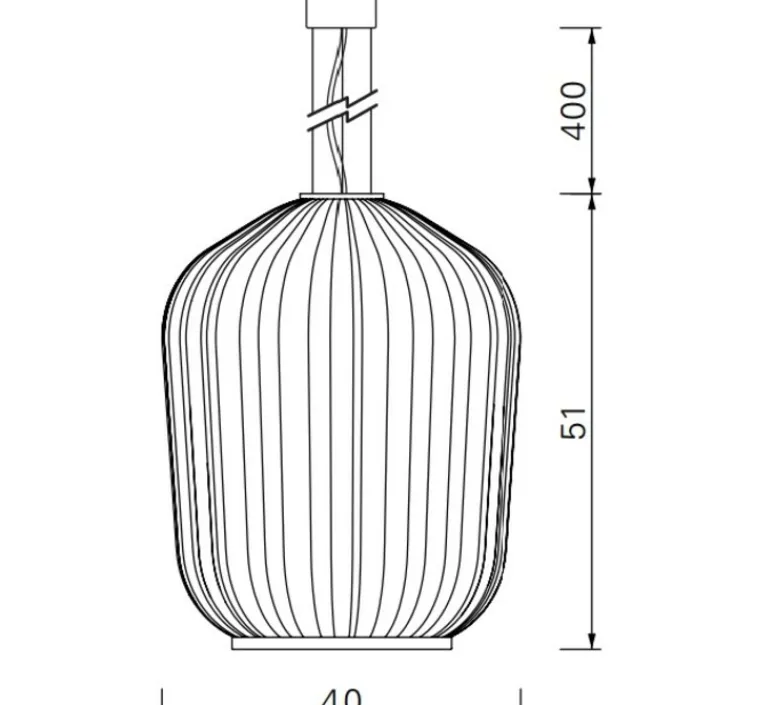 Suspension*Classicon Suspension, Plissée, , LED, 2700K, 700 lm, Ø40cm, H51cm - laiton
