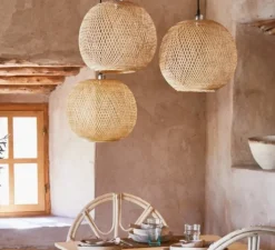 Suspension, Plum L, marron clair, Ø80cm, H70cm - Ay Illuminate