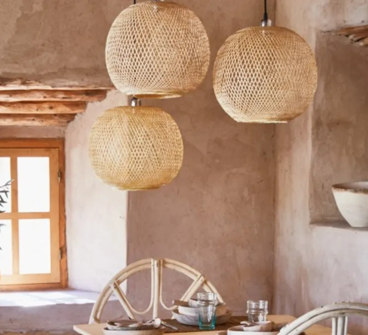 Suspension, Plum L, marron clair, Ø80cm, H70cm - Ay Illuminate