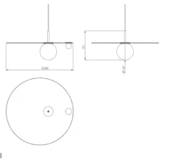 Suspension*Swedish Ninja Suspension, Pluto Big, bleu vert, Ø58cm, H26cm - vert-bleu