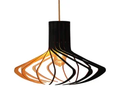 Suspension, Püntaskaldazöl, bois de bouleau noir, Ø44cm, H30cm - Piatoni