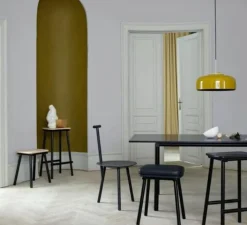 Suspension*Please Wait to be Seated Suspension, Podgy, , Ø42cm, H27cm - jaune safran