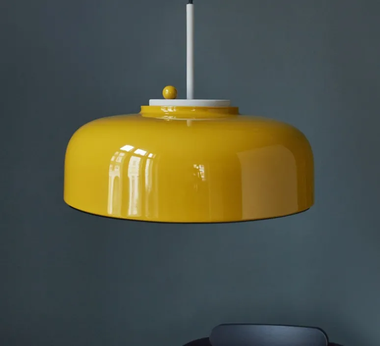 Suspension*Please Wait to be Seated Suspension, Podgy, , Ø42cm, H27cm - jaune safran