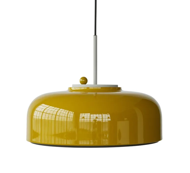 Suspension*Please Wait to be Seated Suspension, Podgy, , Ø42cm, H27cm - jaune safran