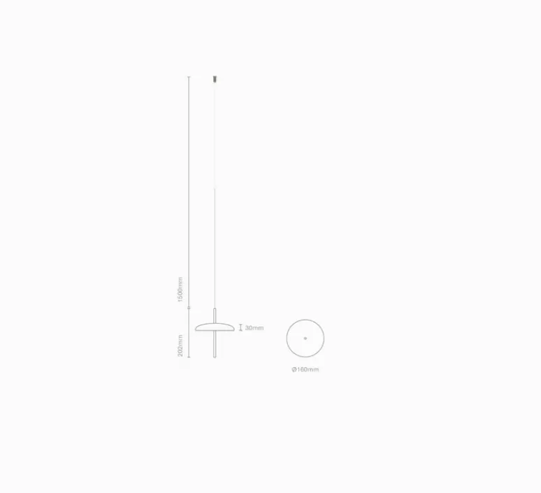 Suspension*Nexia Suspension, Porte, , IP43, LED, dim, 2300-2700-3000K, 500 lm, Ø16cm, H20,2cm - gris ciment