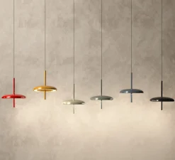 Suspension*Nexia Suspension, Porte, , IP43, LED, dim, 2300-2700-3000K, 500 lm, Ø16cm, H20,2cm - jaune miel