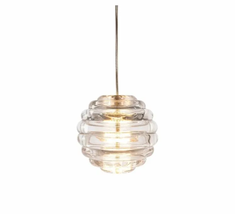Suspension*Tom Dixon Suspension, Press Mini Sphère, , LED, dim, 2700K, 680 lm, Ø14,5cm, H14,5cm - transparent