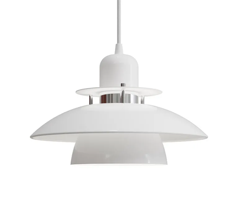 Suspension*Belid Suspension, Primus IV, , Ø28cm, H19,6cm - blanc brillant et chrome