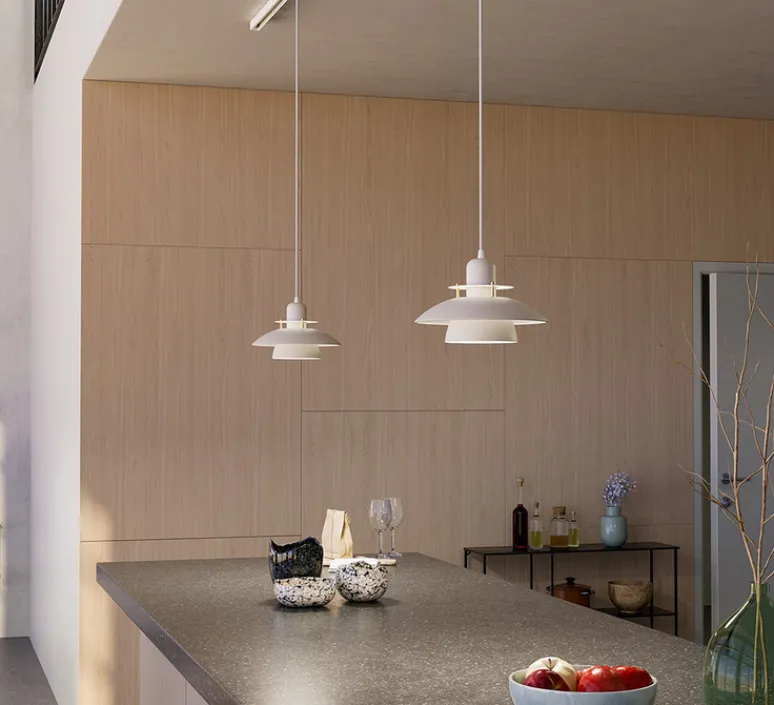 Suspension*Belid Suspension, Primus IV, , Ø28cm, H19,6cm - blanc brillant et chrome