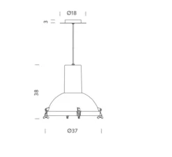 Suspension*Nemo Lighting Suspension, Projecteur 365, , Ø37cm, H38cm - bleu