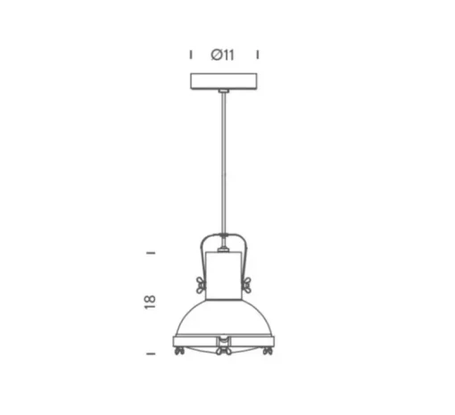 Suspension*Nemo Lighting Suspension, Projecteur 165, , Ø22cm, H18cm - moka