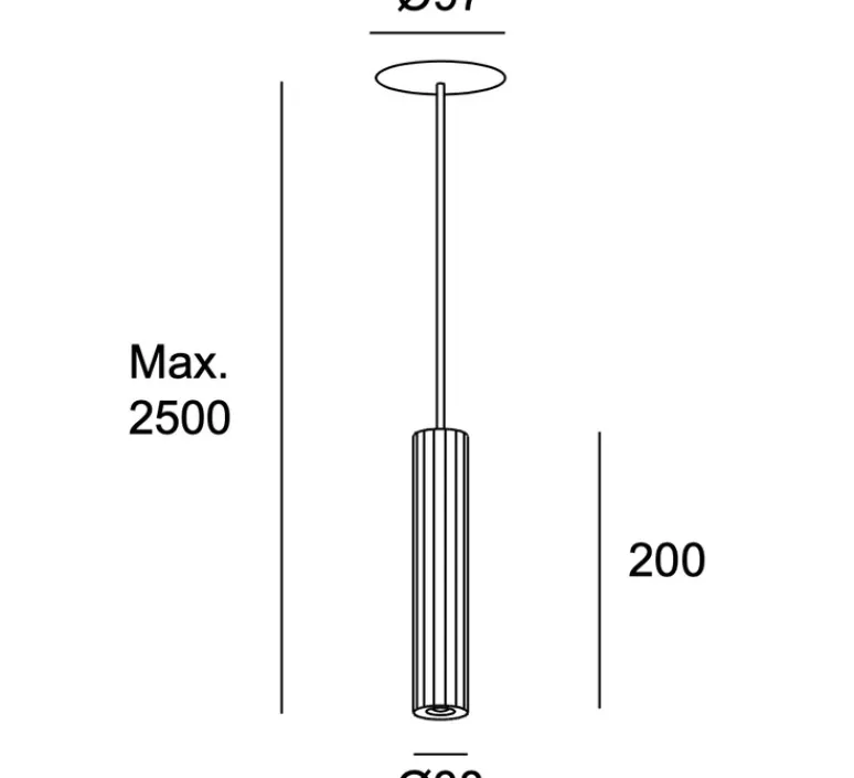 Suspension*LEDS C4 Suspension, Prolix encastré, , LED, dim, 2700k, 217 lm, Ø20cm, H3,8cm - noir
