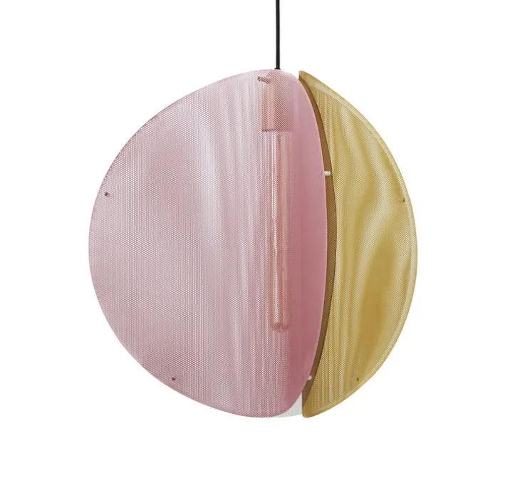 Suspension, Proxima, laiton, gris cendre, rose indien, Ø46cm, H47cm - Please Wait to be Seated