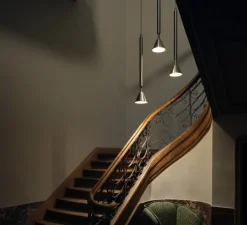 Suspension, Pyl, grande, acier, LED, dim, 2700K, 970 lm, Ø21,6cm, H110cm - Petite Friture