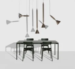 Suspension, Pyl, grande, acier, LED, dim, 2700K, 970 lm, Ø21,6cm, H110cm - Petite Friture