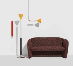 Suspension, Pyl, petite, blanc, jaune, rouge, LED, dim, 2700K, 970 lm, Ø21,6cm, H54cm - Petite Friture