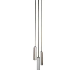 Suspension*Entrelacs Suspension, Quatre Cent Quarante, , IP44, LED, dim, 2700K, 3000 lm, L6,1cm, H139,1cm - Bronze patiné et blanc albâtre
