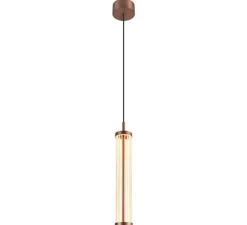 Suspension, Quimera, cuivre foncé mat, LED, dim, 2700-3000K, 320 lm, Ø7,6cm, H47cm - SLV