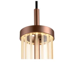 Suspension, Quimera, cuivre foncé mat, LED, dim, 2700-3000K, 320 lm, Ø7,6cm, H47cm - SLV