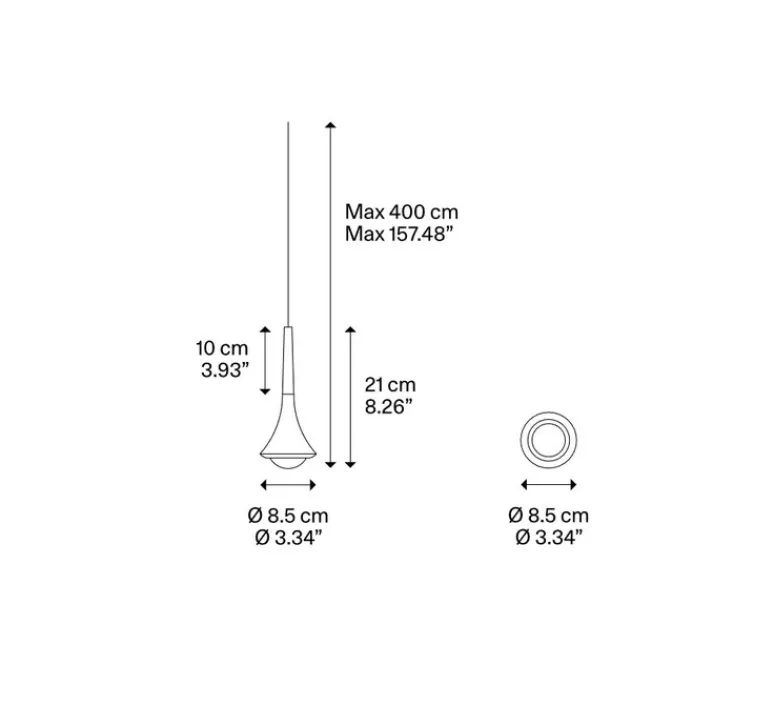 Suspension*Lodes Suspension, Rain cluster 7 pièces avec rosace, chrome & or, LED, dim, 2700K, 1280 lm, Ø40cm, H100cm - chrome & or
