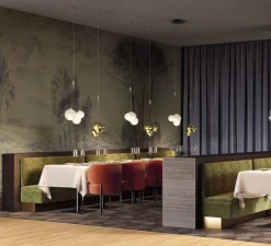 Suspension*Lodes Suspension, Random sans rosace, , LED, dim, 3000K, 480 lm, Ø29cm, H79,5cm - chrome, blanc givré